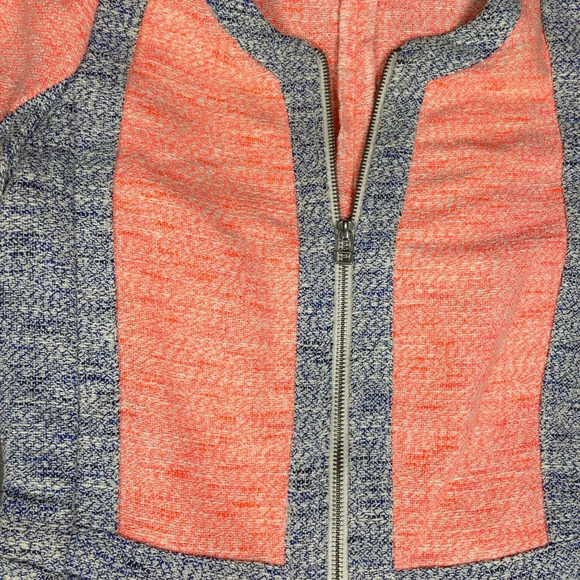 Sea New York Dress Womens 6 Sheath Color Block Zip Front Short Sleeve Mini - Picture 4 of 8